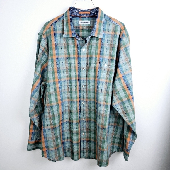 Tommy Bahama Indio Coast Plaid Button Front Shirt - Picture 2 of 9
